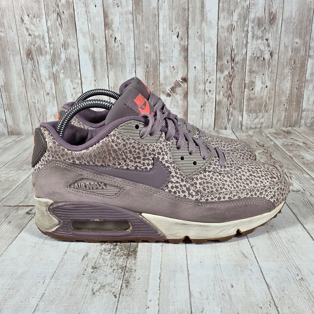 Nike Air Max 90 Premium Safari Plum Fog Purple Smoke 443817-500 Womens 8.5